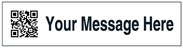 Real Estate QR Code Sign Rider, 4mm Corrugated Plastic 6h x 24w