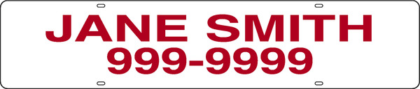 Real Estate Name Sign Rider, 24 GA Steel 6h x 28w