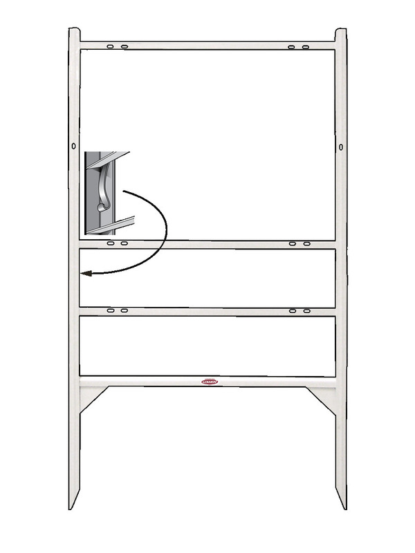 Angle Iron Sign Frame with One Rider Insert, 18h x 24w, White