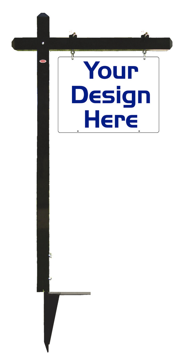 real estate Aluminum Sign Post and reflective sign panel unit, 24 ga steel 18h x 24w