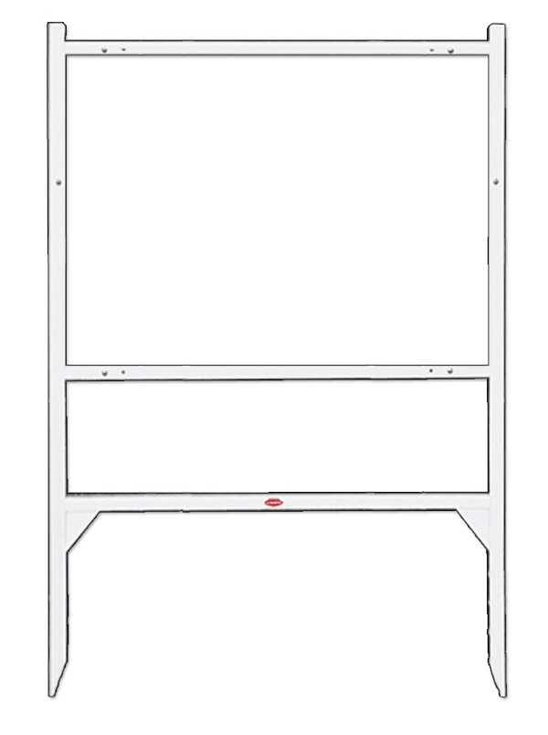 Real Estate Angle Iron Sign Frame,  20h x 28w - White