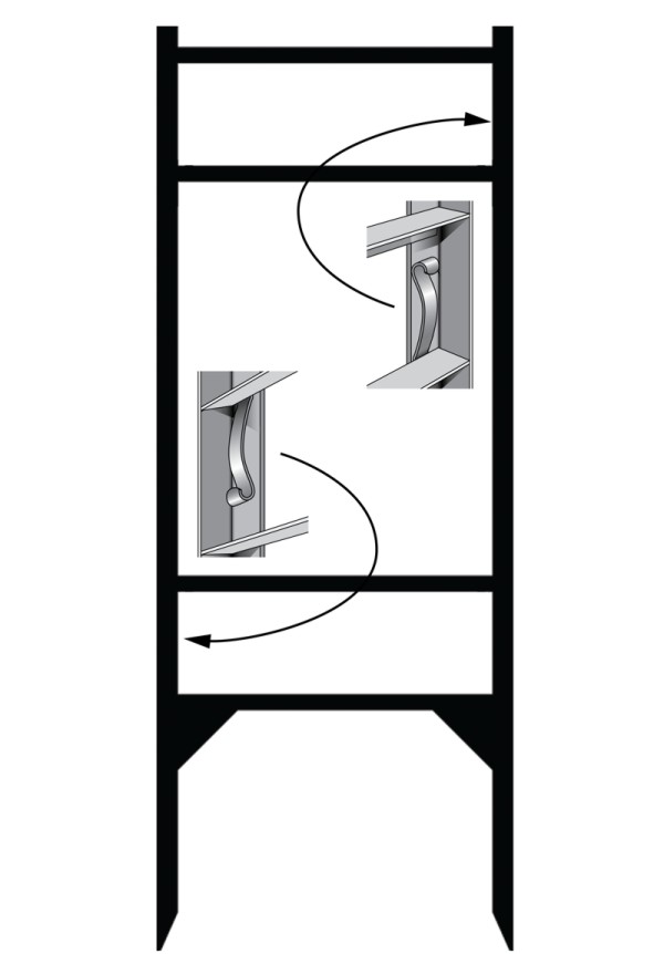 Real Estate Angle Iron Sign Frame with Two Rider Inserts, 24h x 18w - Black