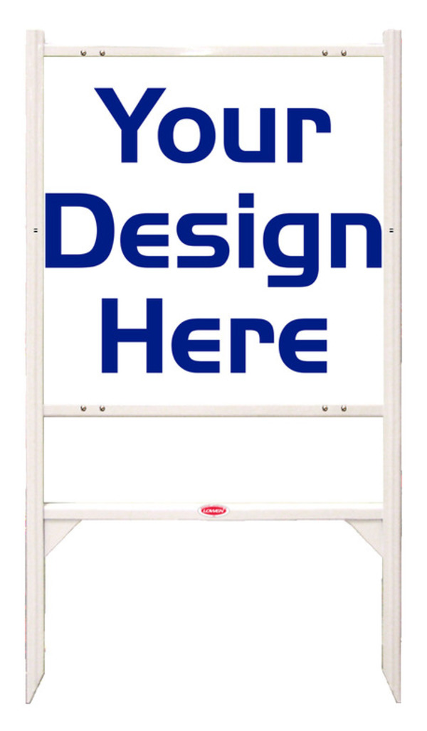 Angle Iron Frame and Reflective Sign Panel Unit, 24h x 24w, 3MM Aluminum Composite