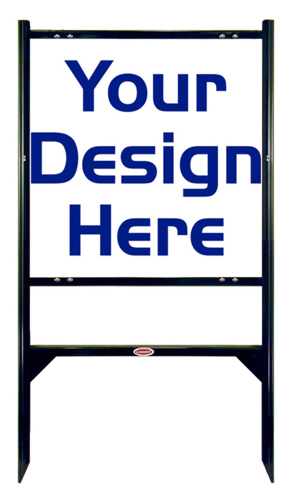 Angle Iron Frame and Reflective Sign Panel Unit, 24h x 24w, 3MM Aluminum Composite