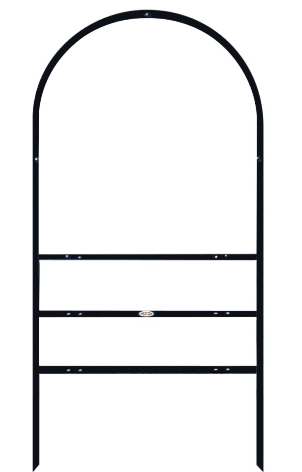 Real Estate Arc Sign Frame with Two Rider Inserts, 27h x 24-wBlack