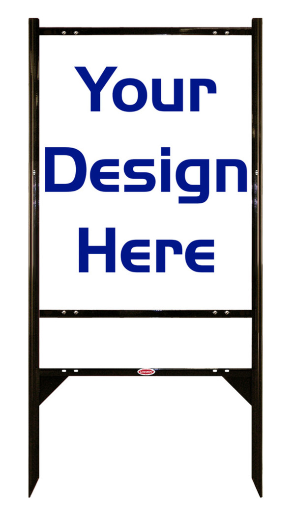 Angle Iron Frame and Reflective Sign Panel Unit, 30h x 24w, 3MM Aluminum Composite