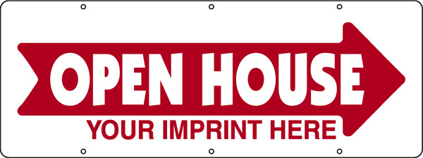 Real Estate Open House Sign Panel,   24ga Steel 9h x 24w
