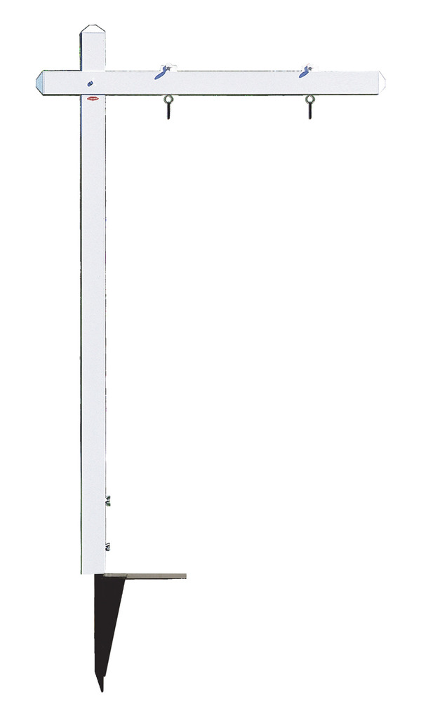 Aluminum Sign Post w Ground Anchor, 18h x 30w or 20h x 28w Panel - White