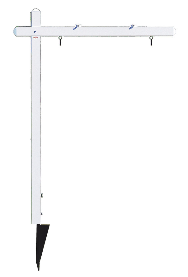 real estate aluminum sign post with ground anchor, 24h x 36w Panel - White